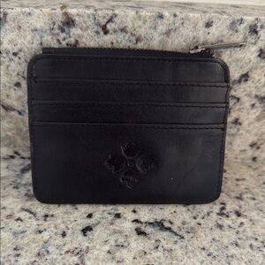 Black Leather Card holder Patricia Nash